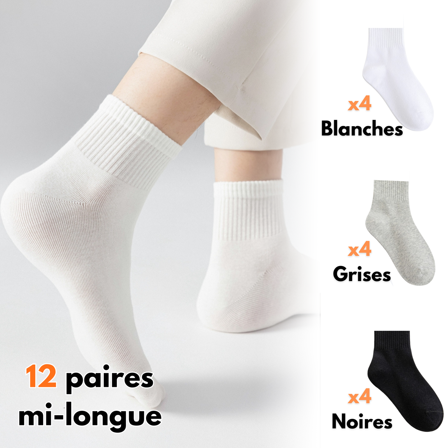 Pack chaussette mi-longue